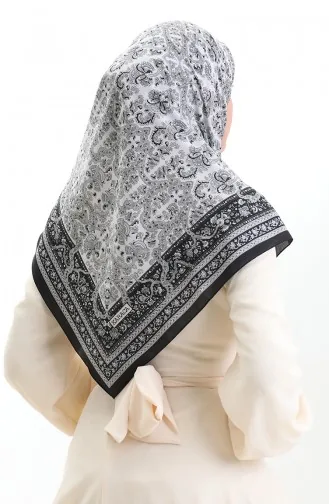 Karaca Gemusterter Cupra Schal 82014-03 Schwarz Grau 82014-03