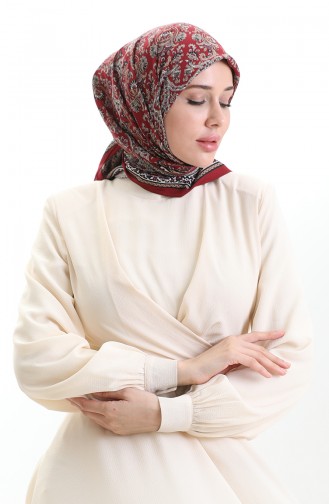 وشاح كاراكا كوبرا المنقوش 82014-05 أحمر كلاريت 82014-05