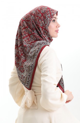 وشاح كاراكا كوبرا المنقوش 82014-05 أحمر كلاريت 82014-05