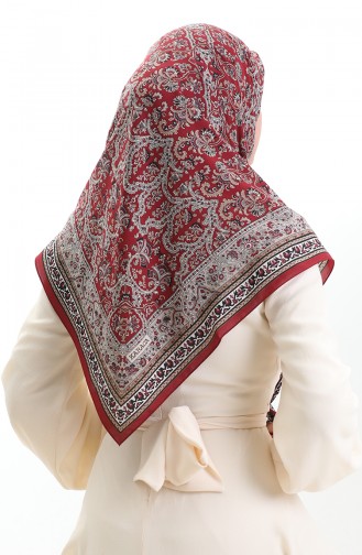 وشاح كاراكا كوبرا المنقوش 82014-05 أحمر كلاريت 82014-05