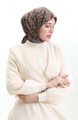 Karaca Gemusterter Cupra Schal 82014-07 Braun 82014-07