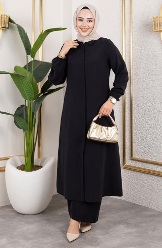 Lange Tuniek Modal Pak 0330-01 Zwart 0330-01