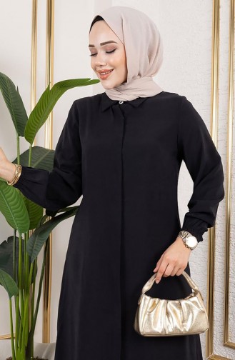 Lange Tuniek Modal Pak 0330-01 Zwart 0330-01