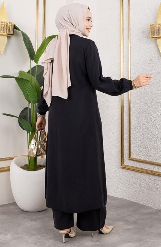 Lange Tuniek Modal Pak 0330-01 Zwart 0330-01