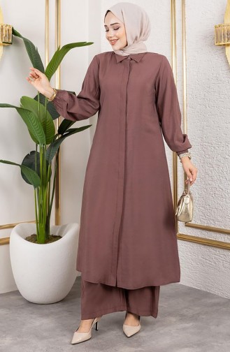 Long Tunic Modal Suit 0330-02 Brown 0330-02
