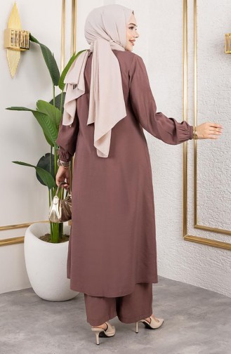 Long Tunic Modal Suit 0330-02 Brown 0330-02