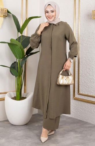 Lange Tuniek Modal Pak 0330-04 Khaki 0330-04