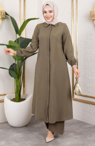 Lange Tuniek Modal Pak 0330-04 Khaki 0330-04