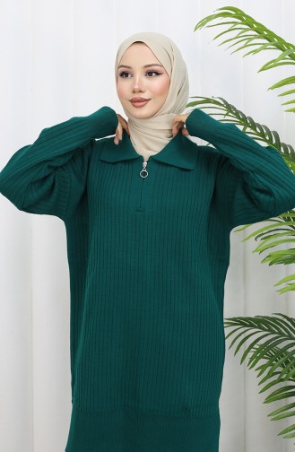 Strickmode Gestreifte Tunika Hose Zweiteiler 1073-05 Petrol 1073-05