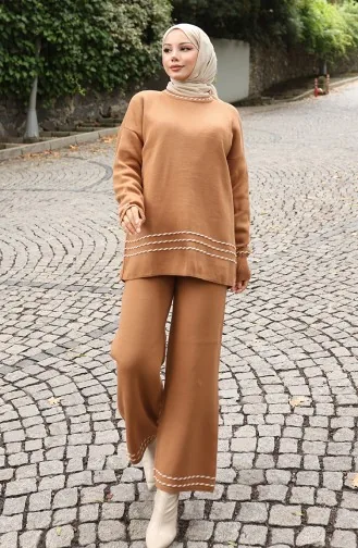 Strickpullover Hose Doppelanzug 0017-05 Milchkaffee 0017-05