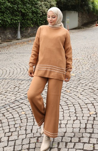 Strickpullover Hose Doppelanzug 0017-05 Milchkaffee 0017-05