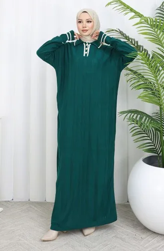 فستان بولو محبوك بأزرار 1135-04 بترولي 1135-04