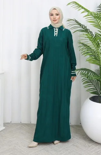 فستان بولو محبوك بأزرار 1135-04 بترولي 1135-04