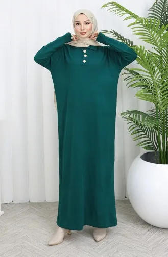 Knitwear Polo Collar Button Dress 1141-01 Petrol 1141-01