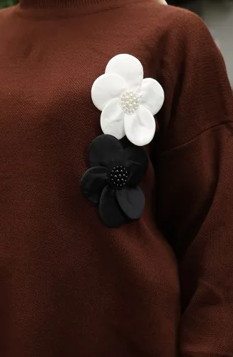 Triko Balıkçı Yaka Tunik Pantolon İkili Takım 1015-05 Kahverengi