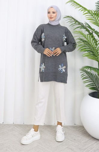 Triko Garnili Tunik 3010-06 Gri