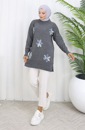 Triko Garnili Tunik 3010-06 Gri