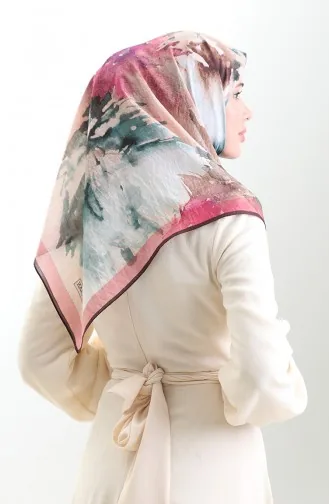 Karaca Patroon Sjaal Van Natuurlijke Vezels 82016-02 Damson Pink 82016-02