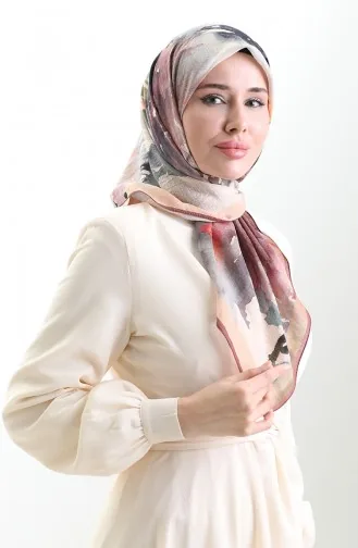 Écharpe En Fibres Naturelles à Motifs Karaca 82016-04 Caramel Orange 82016-04