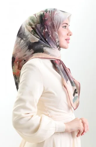 Écharpe En Fibres Naturelles à Motifs Karaca 82016-04 Caramel Orange 82016-04