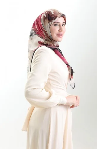 Écharpe En Fibres Naturelles à Motifs Karaca 82016-07 Noir Fuchsia 82016-07