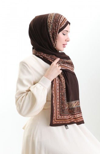 Châle Mio à Motifs Karaca 82012-01 Brun Amer 82012-01