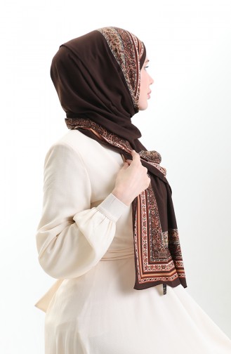Châle Mio à Motifs Karaca 82012-01 Brun Amer 82012-01