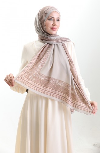 Karaca Châle Mio à Motifs 82012-06 Vison Beige 82012-06