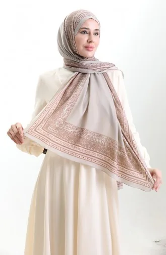 Karaca Châle Mio à Motifs 82012-06 Vison Beige 82012-06