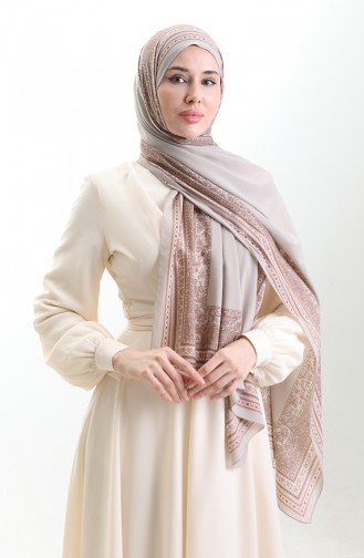 Karaca Châle Mio à Motifs 82012-06 Vison Beige 82012-06