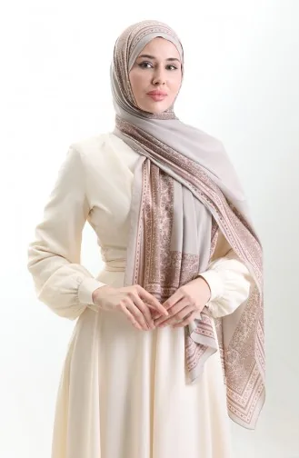 Karaca Châle Mio à Motifs 82012-06 Vison Beige 82012-06