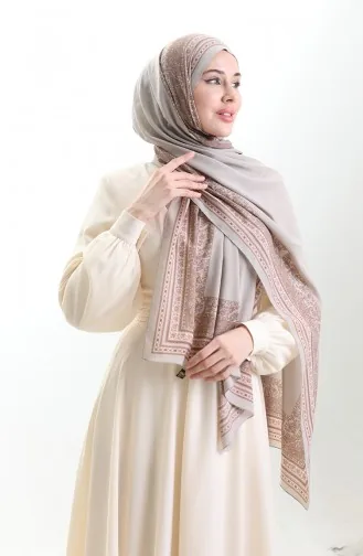 Karaca Châle Mio à Motifs 82012-06 Vison Beige 82012-06