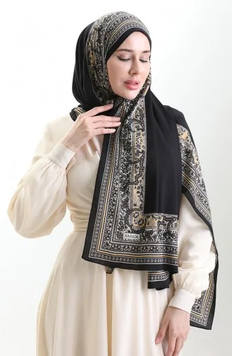 شال ميو المنقوش من كاراكا 82012-09 أسود 82012-09