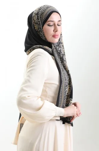 شال ميو المنقوش من كاراكا 82012-09 أسود 82012-09