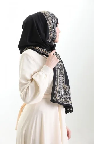 شال ميو المنقوش من كاراكا 82012-09 أسود 82012-09