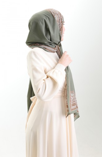 Karaca Patterned Mio Shawl 82012-10 Light Khaki Green 82012-10