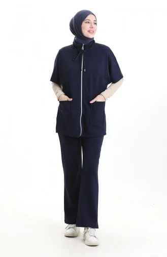Oysho Vest Suit 11330-01 Navy Blue 11330-01
