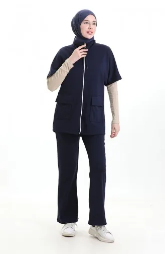 Oysho Vest Suit 11330-01 Navy Blue 11330-01