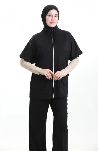 Oysho Weste Anzug 11330-04 Schwarz 11330-04