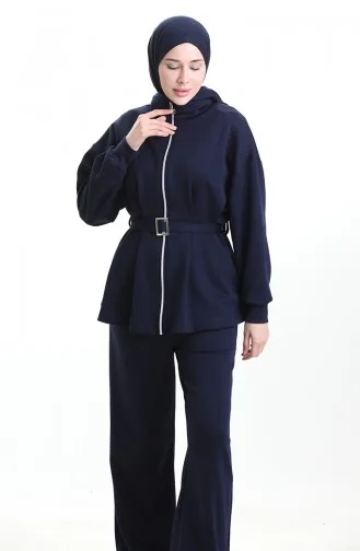 Oysho Buckled Suit 11331-02 Navy Blue 11331-02