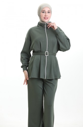Oysho Kumaş Tokalı Takım 11331-03 Haki