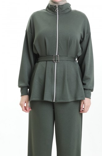Oysho Kumaş Tokalı Takım 11331-03 Haki