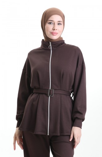 Combinaison à Boucles Oysho 11331-04 Marron 11331-04