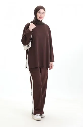 Oysho Stoffgarnierter Anzug 11332-03 Braun 11332-03