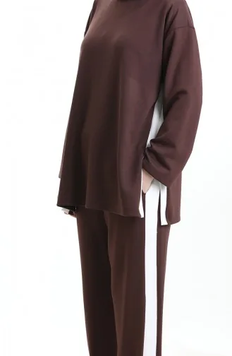 Oysho Stoffgarnierter Anzug 11332-03 Braun 11332-03