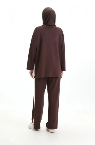 Oysho Stoffgarnierter Anzug 11332-03 Braun 11332-03