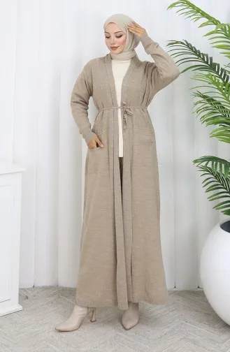 Strickjacke Lang 0033-03 Beige 0033-03