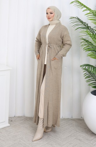 Cardigan Long En Tricot 0033-03 Beige 0033-03
