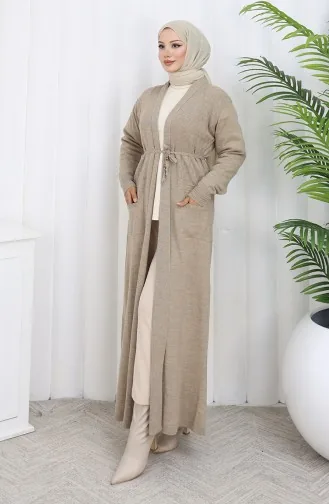 Strickjacke Lang 0033-03 Beige 0033-03