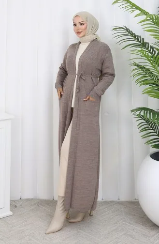 Lange Strickjacke 0033-04 Nerz 0033-04